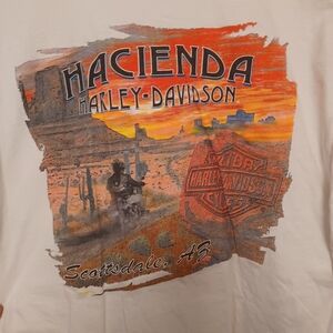 Harley-Davidson Hacienda Graphic Tee - Orange and Blue